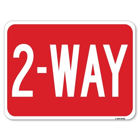 Signmission 2-Way Heavy-Gauge Aluminum Rust Proof Parking Sign, 18" x 24", A-1824-24495 A-1824-24495